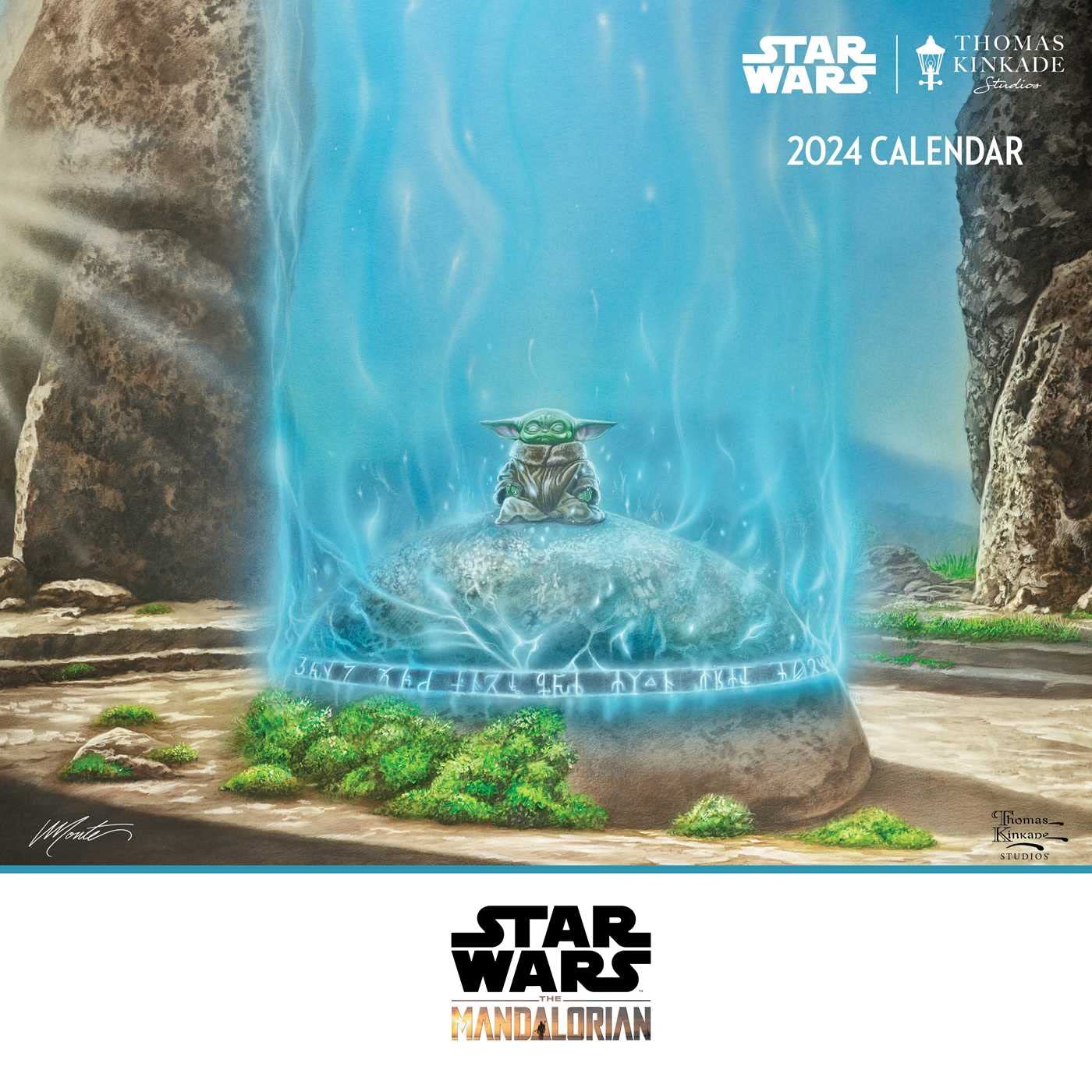 THE MANDALORIAN by Thomas Kinkade Studios 2024 Wall Calendar poster