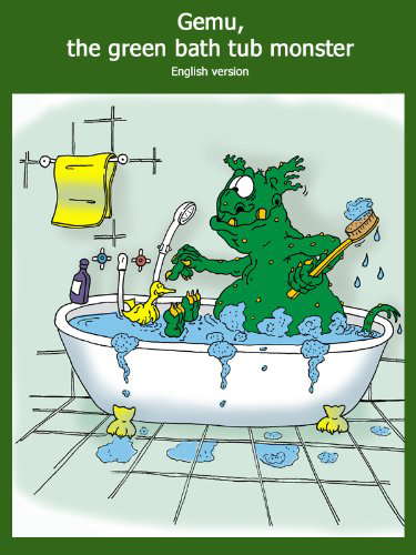 Gemu, the green bath tub monster poster