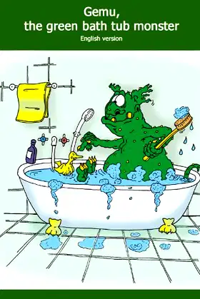 Gemu, the green bath tub monster poster