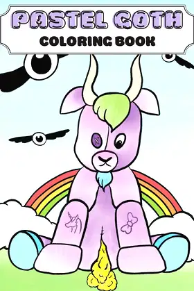 Pastel Goth Coloring Book: Cute and Creepy Gothic Kawaii Coloring Pages poster