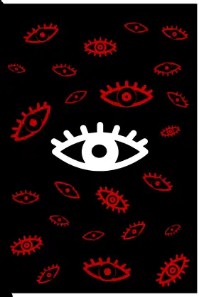 Joural: Cool Horror style Goth Eyes Notebok/Journal poster