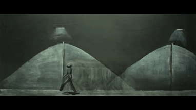 Shadow under the street lamps poster