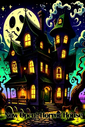Now Open! Horror House poster