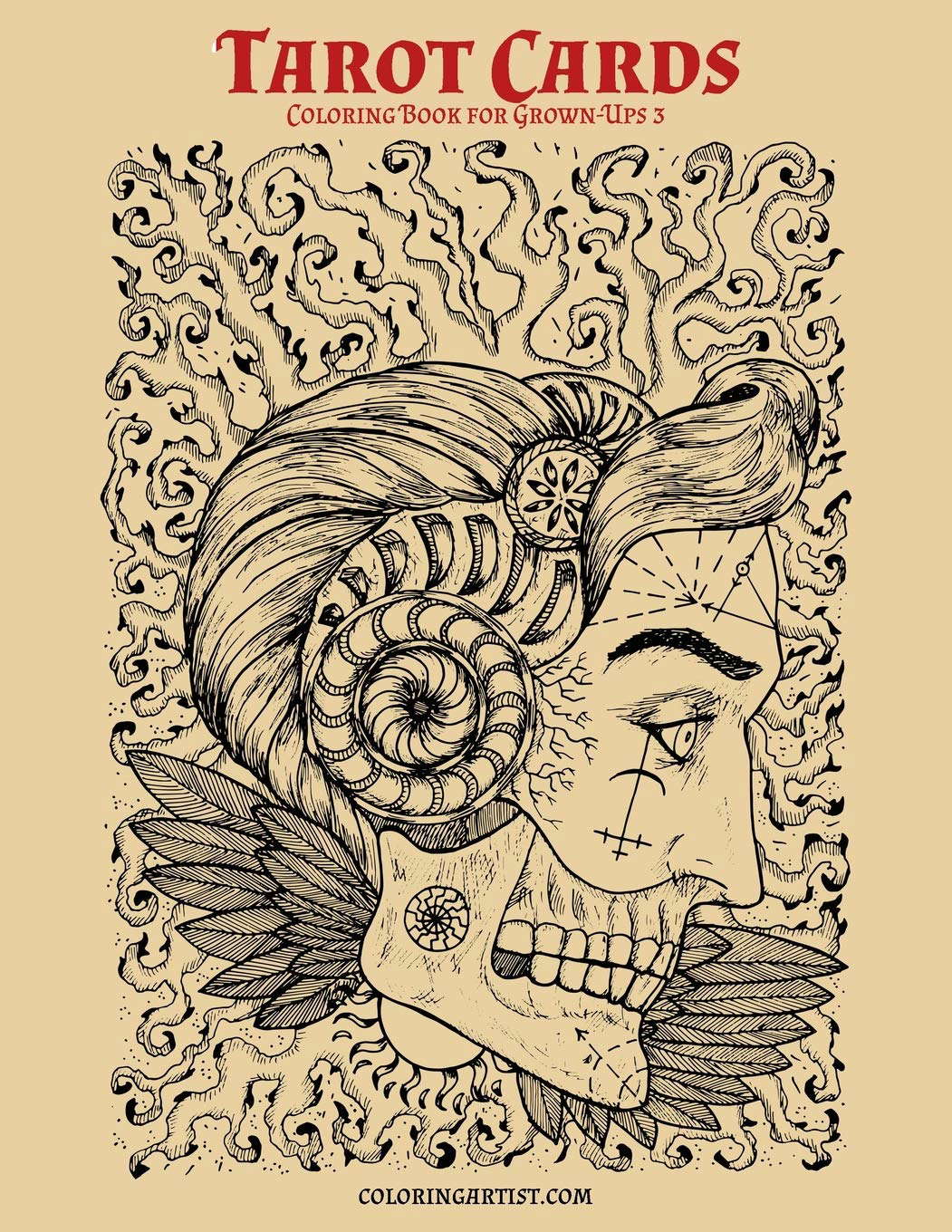 Tarot Cards Coloring Book for Grown-Ups 3 poster
