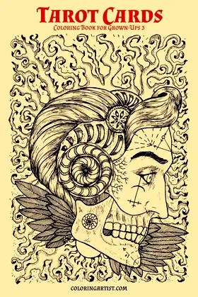 Tarot Cards Coloring Book for Grown-Ups 3 poster