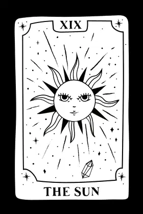 The Sun: The Sun tarot card notebook poster
