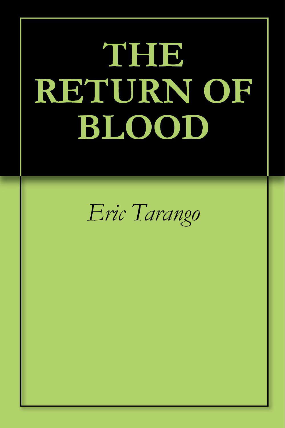 THE RETURN OF BLOOD poster