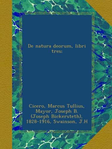 De natura deorum, libri tres; poster