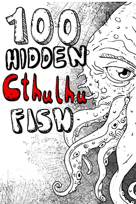 100 hidden Cthulhu fish poster
