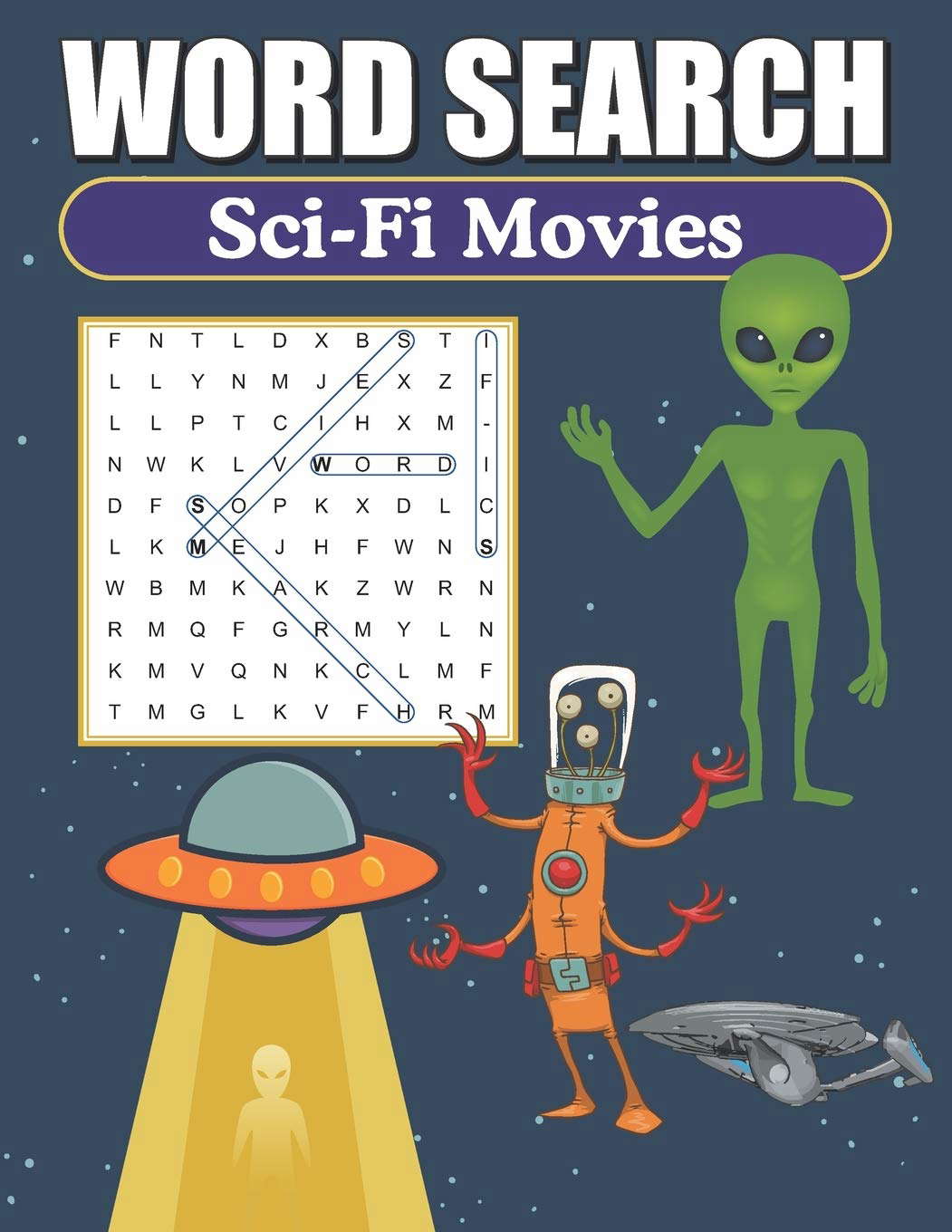Word Search Sci-Fi Movies: Word Find Book For Adults poster