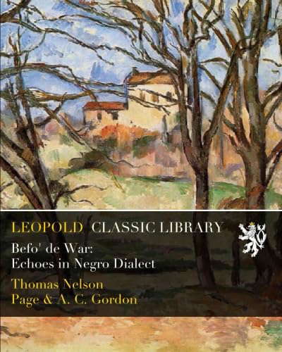 Befo' de War: Echoes in Negro Dialect poster
