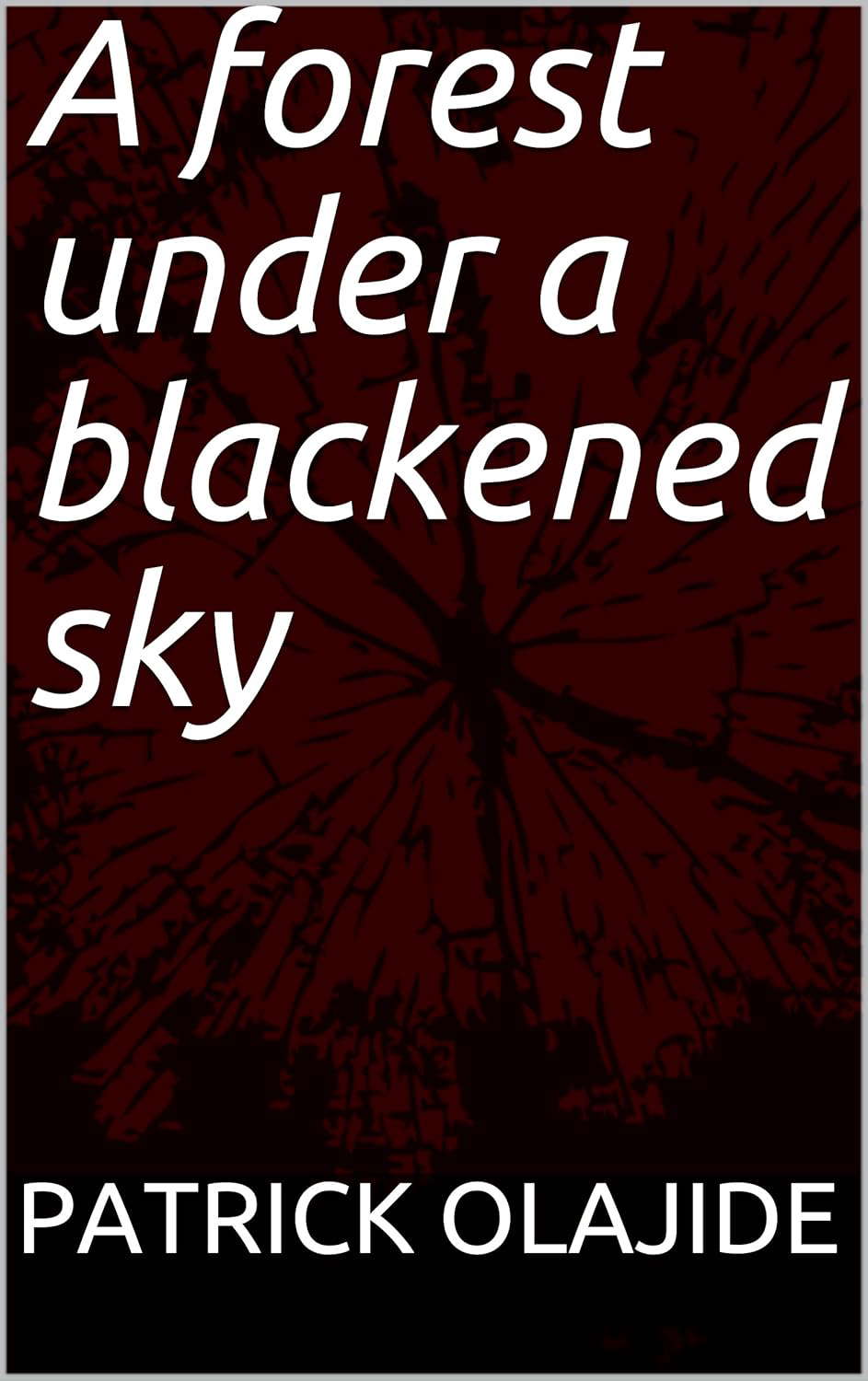 A forest under a blackened sky poster