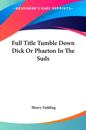 Full Title Tumble Down Dick Or Phaeton In The Suds poster