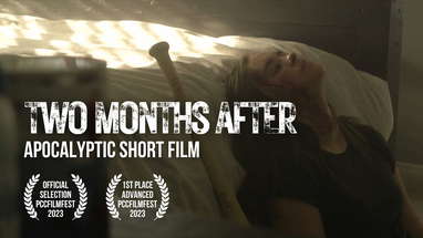 “Two Months After” - two survivors fight for scraps. poster