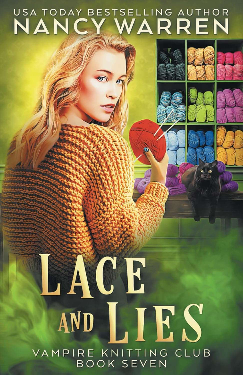 Lace and Lies: A paranormal cozy mystery (Vampire Knitting Club) poster
