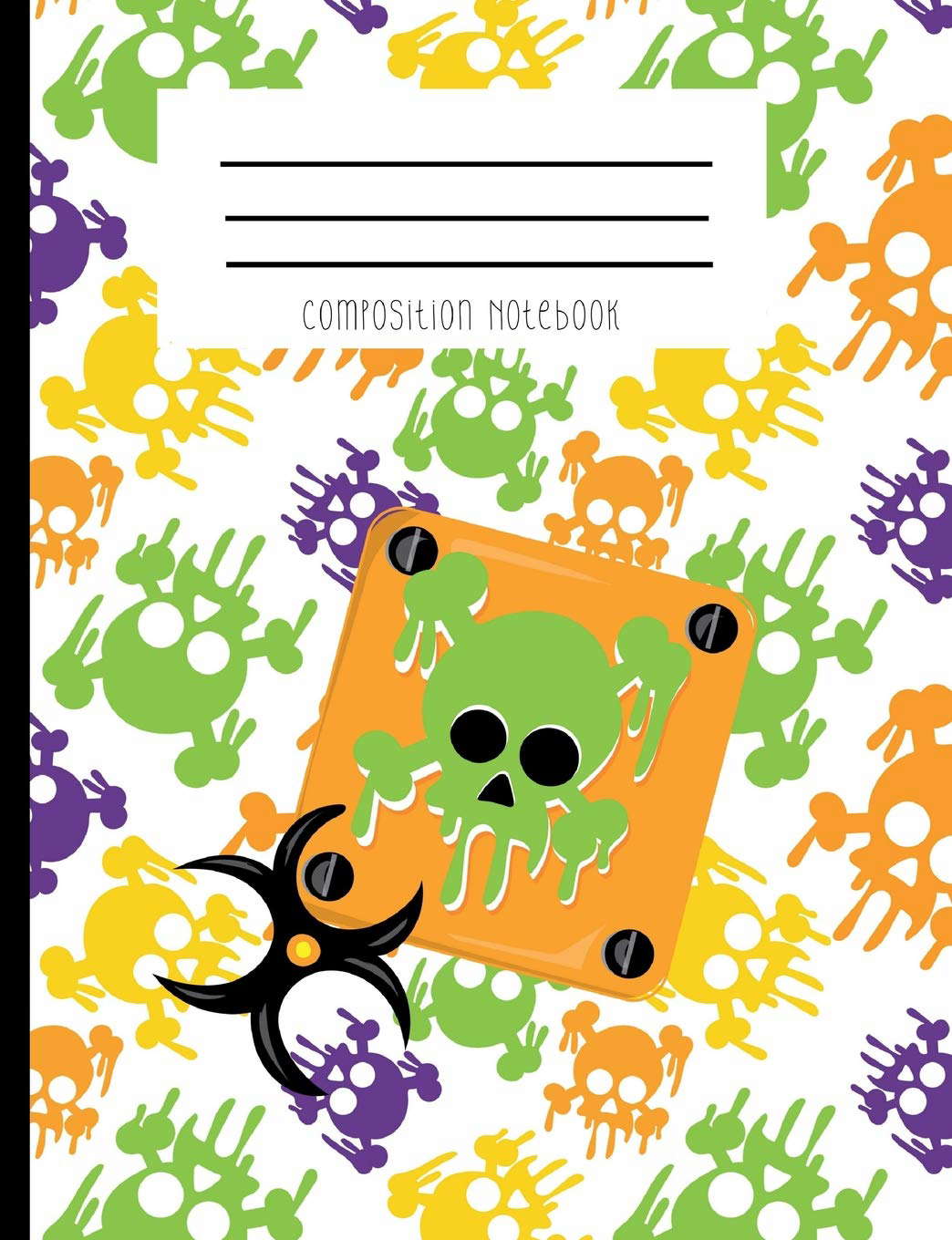Composition Notebook: Toxic Skull Notebook poster