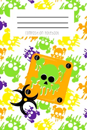 Composition Notebook: Toxic Skull Notebook poster