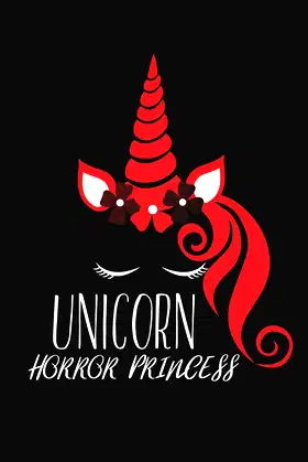 Unicorn Horror Princess: Blank Lined Notebook Journal poster