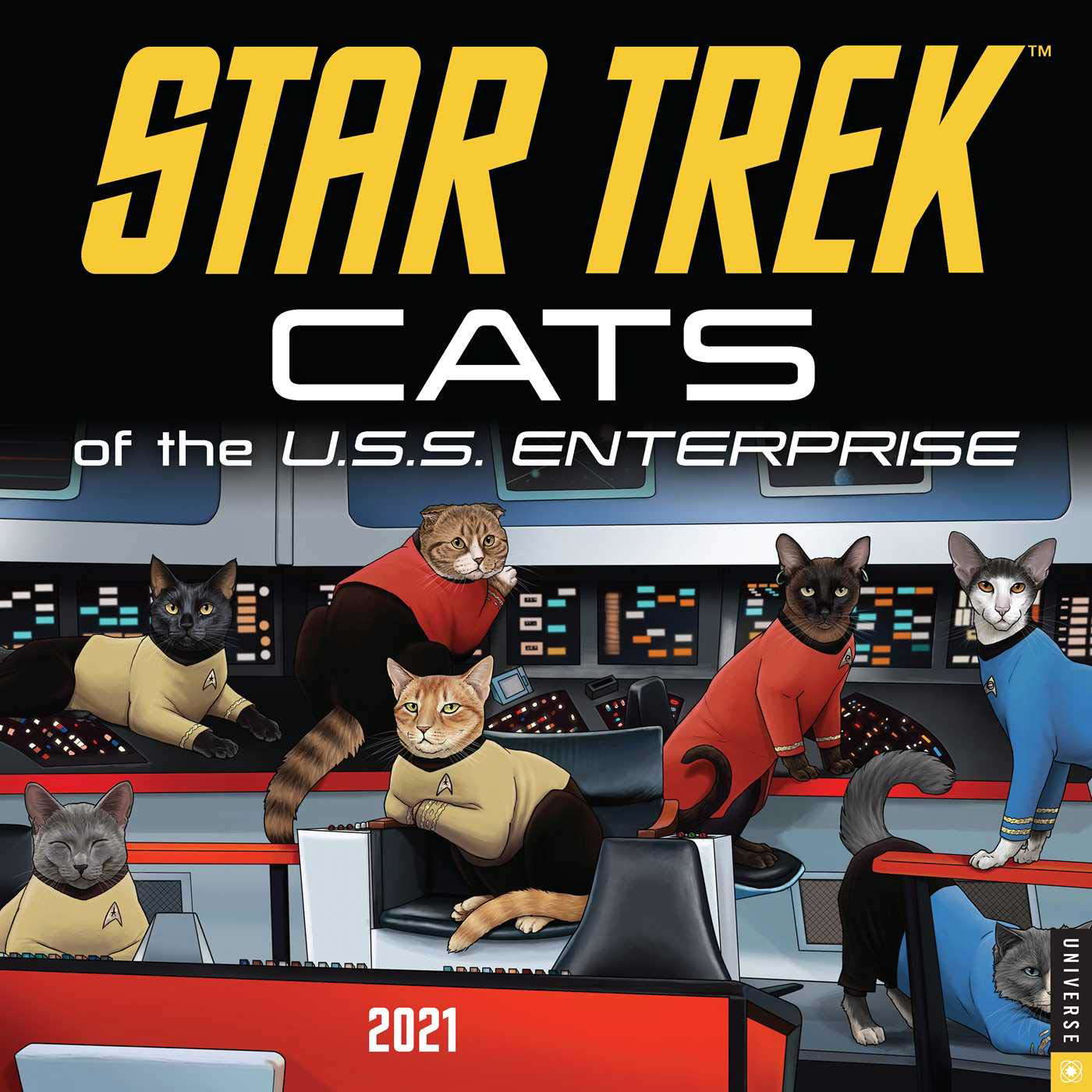Star Trek: Cats of the U.S.S. Enterprise 2021 Wall Calendar poster