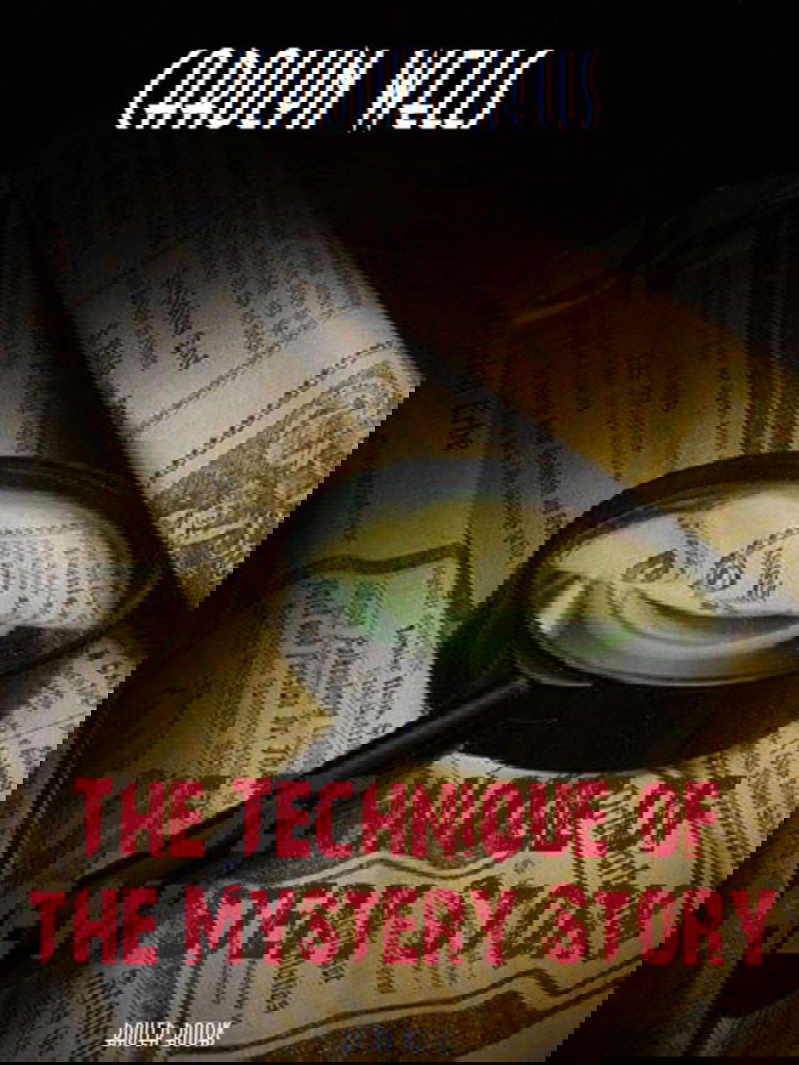 The Technique of the Mystery Story poster