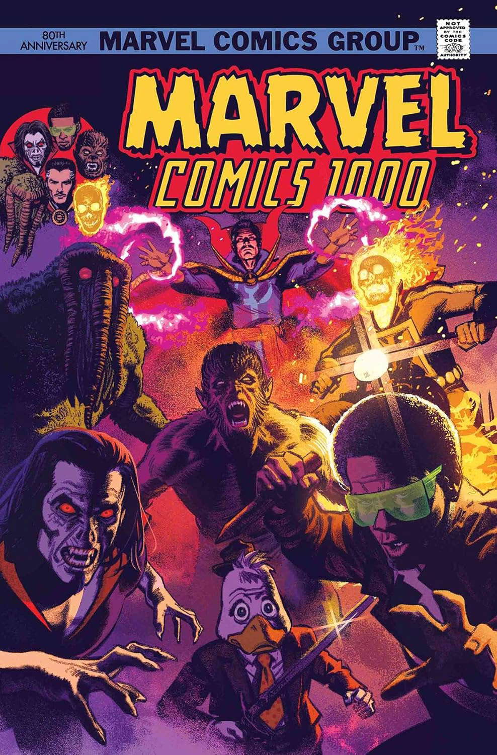 Marvel Comics #1000 Greg Smallwood Marvel Horror 1970s Decade Variant poster