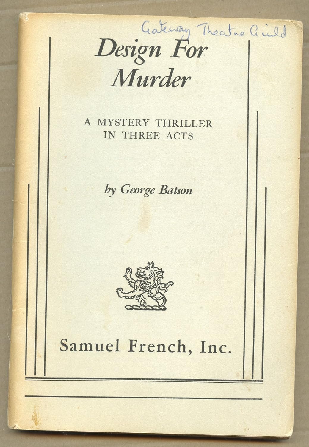 Design for Murder; a Mystery Thriller in Three Acts poster
