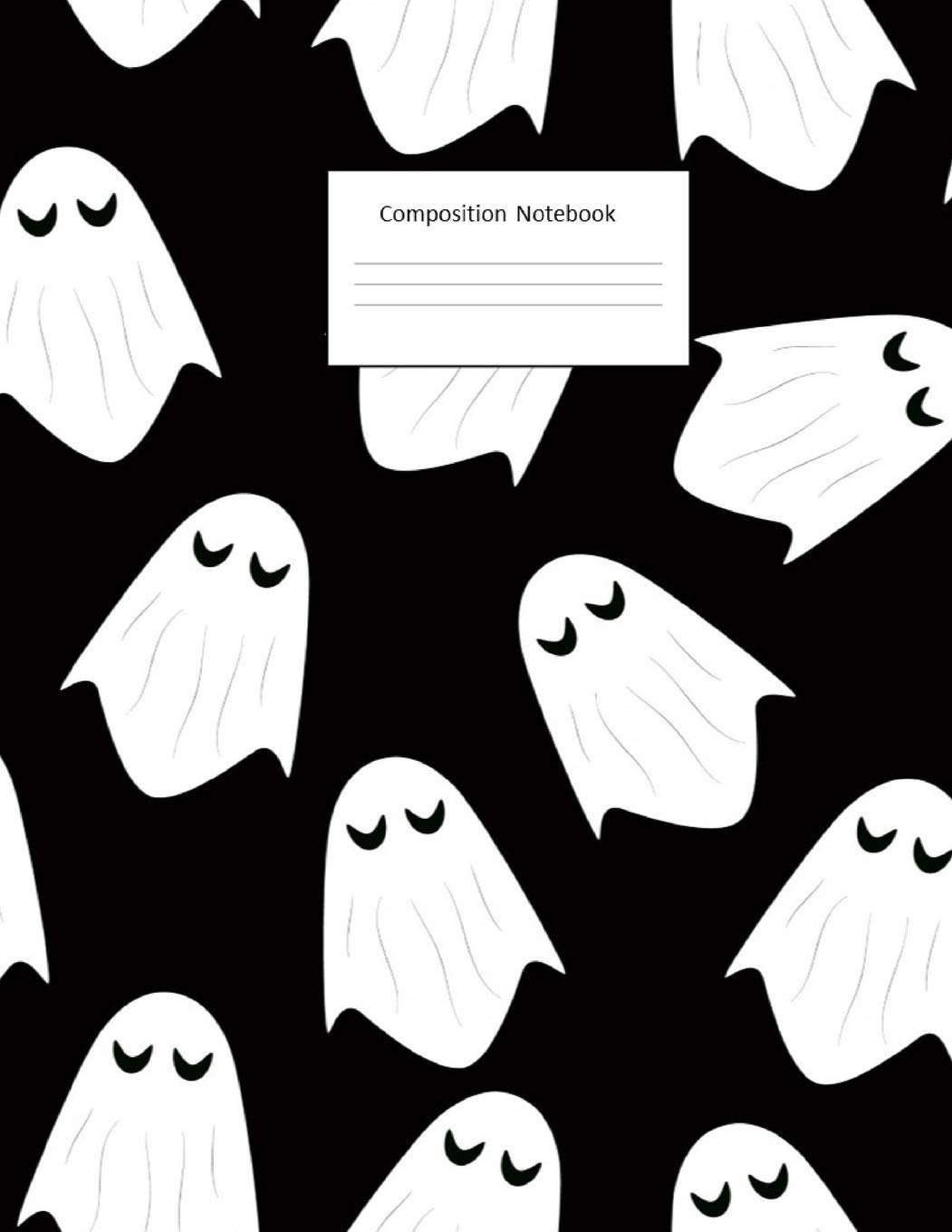 Composition Notebook: Ghost Pattern: Wide Ruled: 100 pages: 8.5 x 11 poster