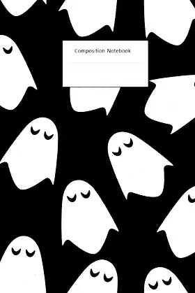Composition Notebook: Ghost Pattern: Wide Ruled: 100 pages: 8.5 x 11 poster