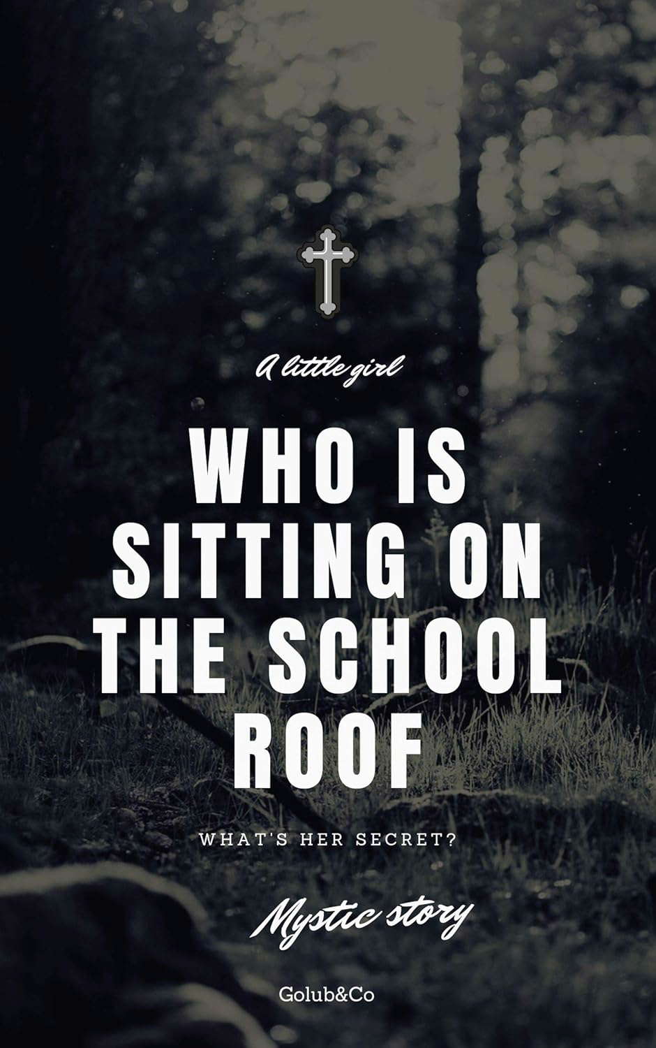 Who is sitting on the school roof: What's her secret? Mystery story poster