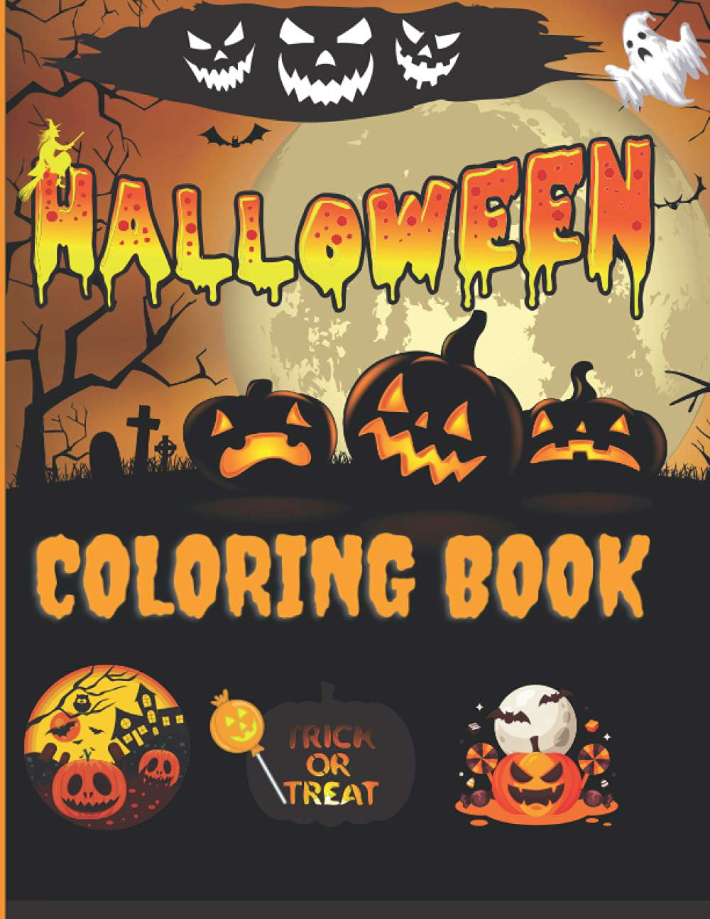 Halloween Coloring Book : Happy Halloween Coloring Book For Kids Ages 5-9. poster