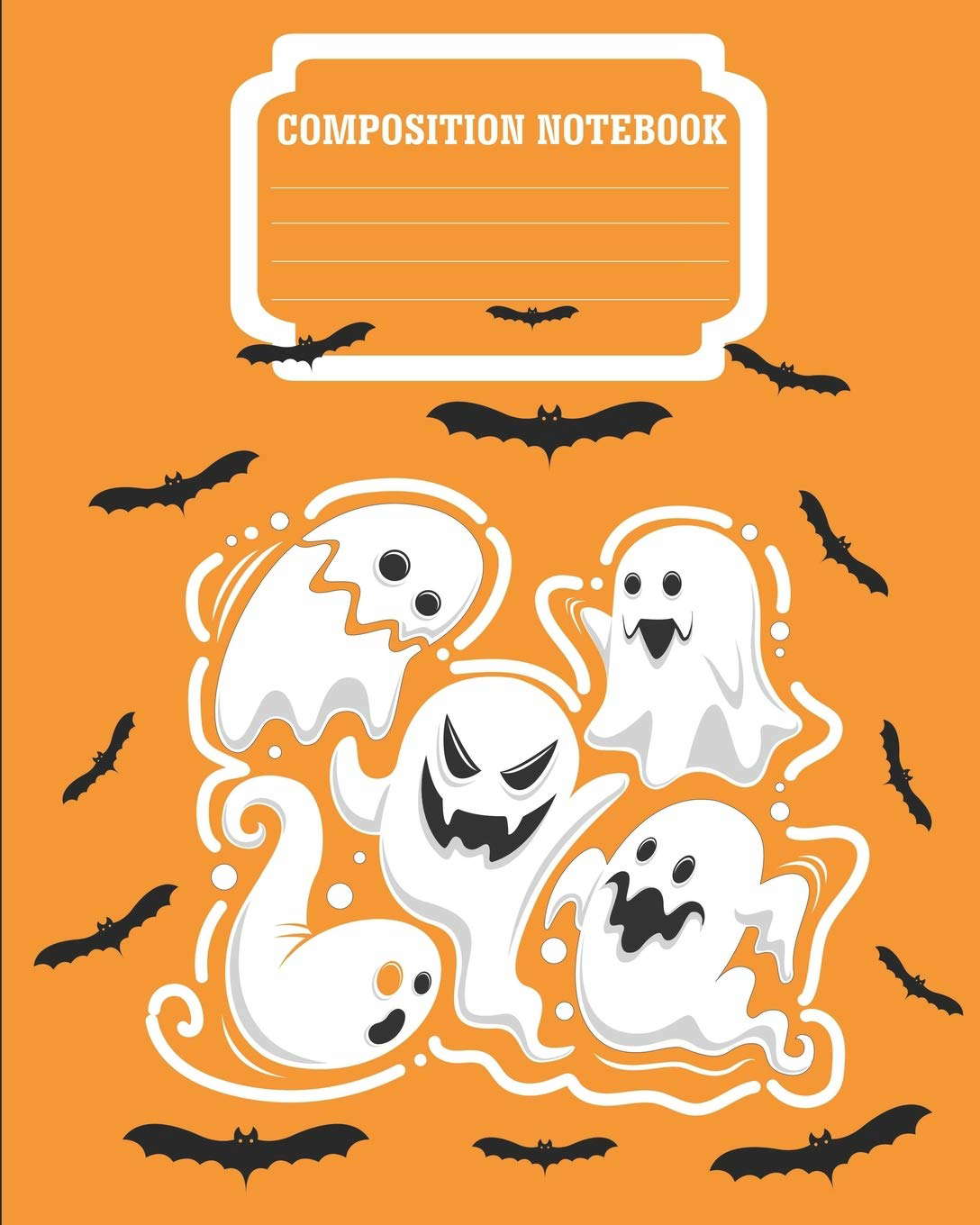 Composition Notebook: Halloween Theme, College Ruled, 100 Pages, 8 x 10" poster