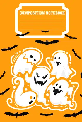 Composition Notebook: Halloween Theme, College Ruled, 100 Pages, 8 x 10" poster