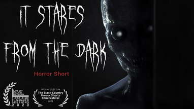 It stares from the dark - Halloween Short Horror film poster