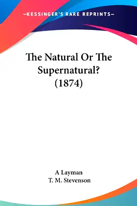 The Natural Or The Supernatural? (1874) poster