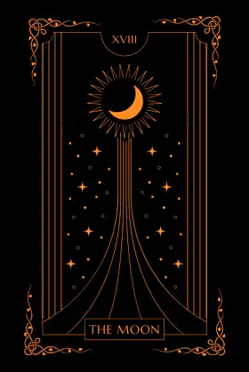 The Moon: Tarot Card Notebook - A5 - 120 Lined Pages poster