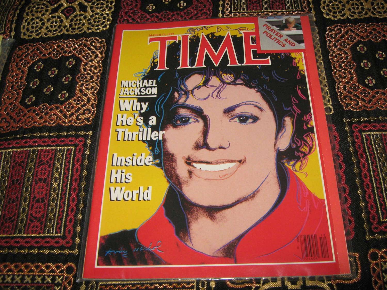 Time Magazine (Michael Jackson , Why He's A Thriller , Inside His World) poster