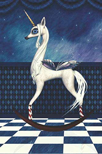 Dot Grid Notebook: 6x9 120-page Dotted Journal (Unicorn Rocking Chair) poster