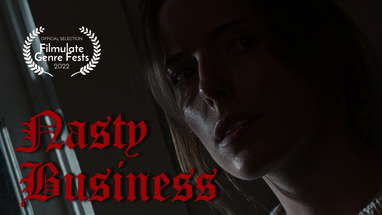 Western Short Horror Film "Nasty Business" poster