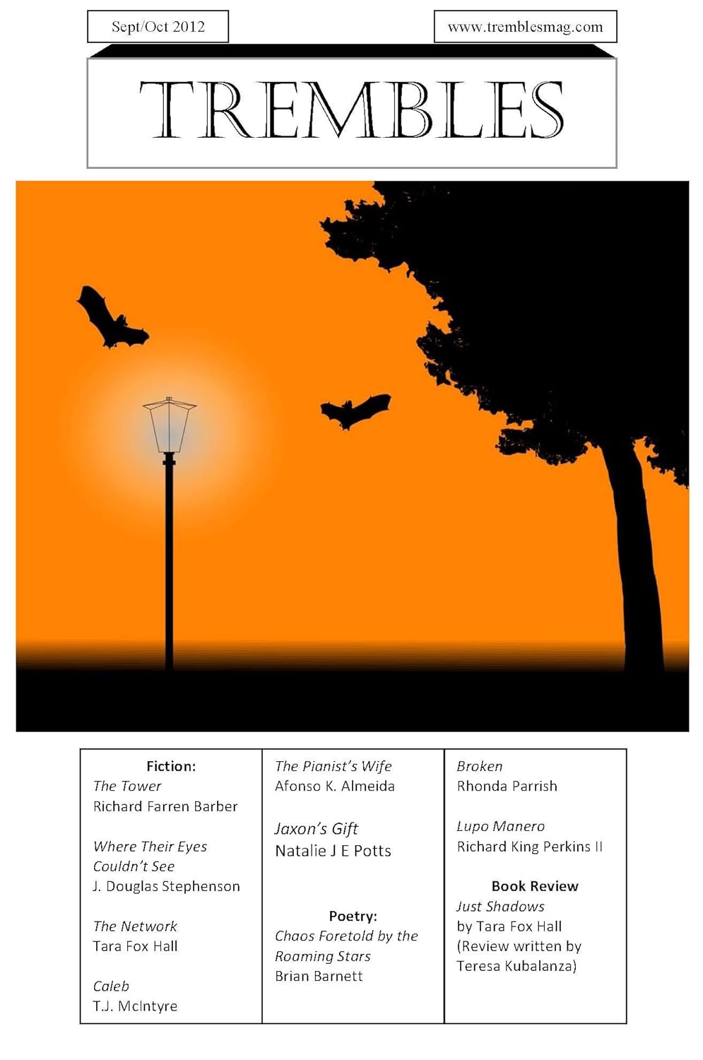 Trembles Horror Magazine Sept/Oct 2012 poster