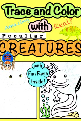Trace and Color with Peculiar Creatures poster