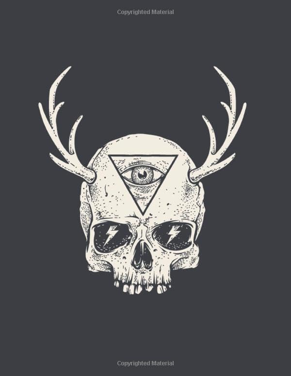 Notebook: College Ruled Composition Notebook / Skull Cover poster