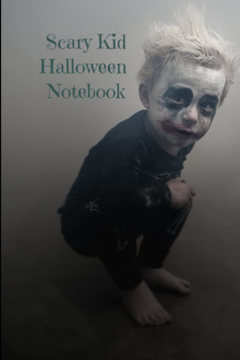 Scary Kid Halloween Notebook: Creepy Child Clown Makeup poster