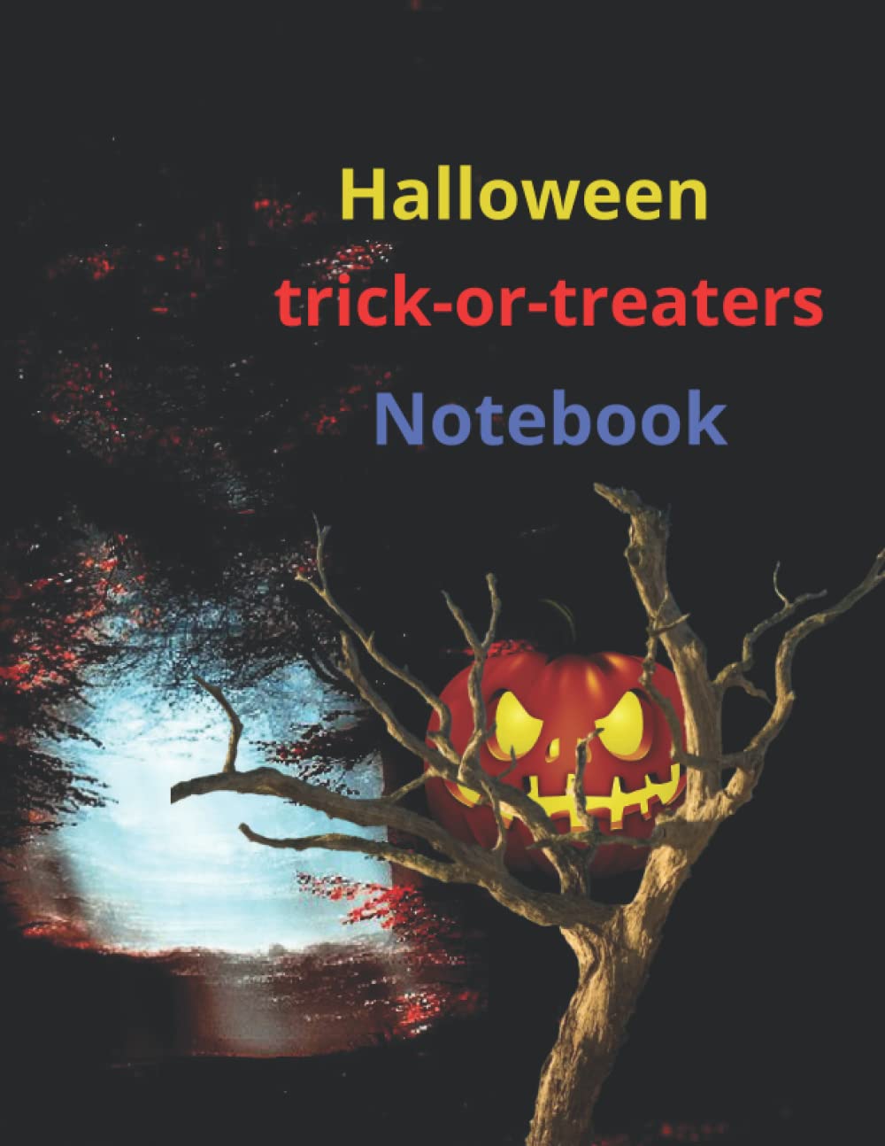 Hallowen trick-or-treaters notebook, 125 page, journal poster