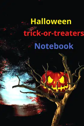 Hallowen trick-or-treaters notebook, 125 page, journal poster