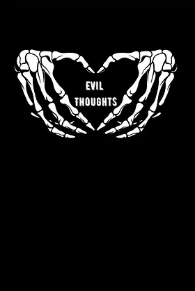 Evil Thoughts: a blank lined journal poster