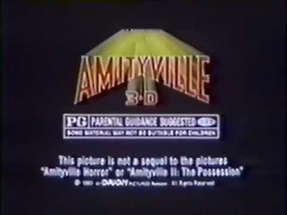 Amityville 3-D 1983 TV trailer poster