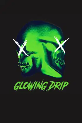 Glowing Drip: Skull journal (120 Lined Pages, 6" x 9") poster