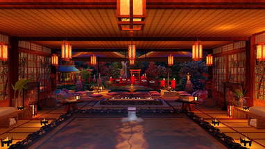 Japanese Onsen ASMR Ambience 🌿🌛 Relaxing Spa Sounds For Sleep, Relax Or Focus In A Japanese Garden. poster