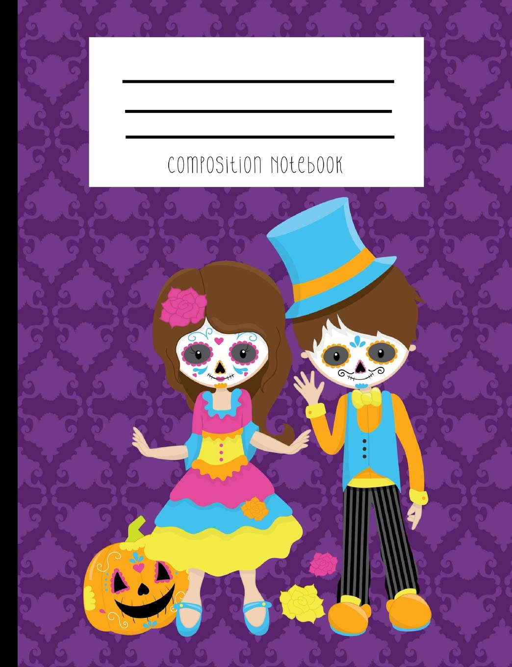 Composition Notebook: Day Of The Dead Sugar Skull Boy And Girl poster
