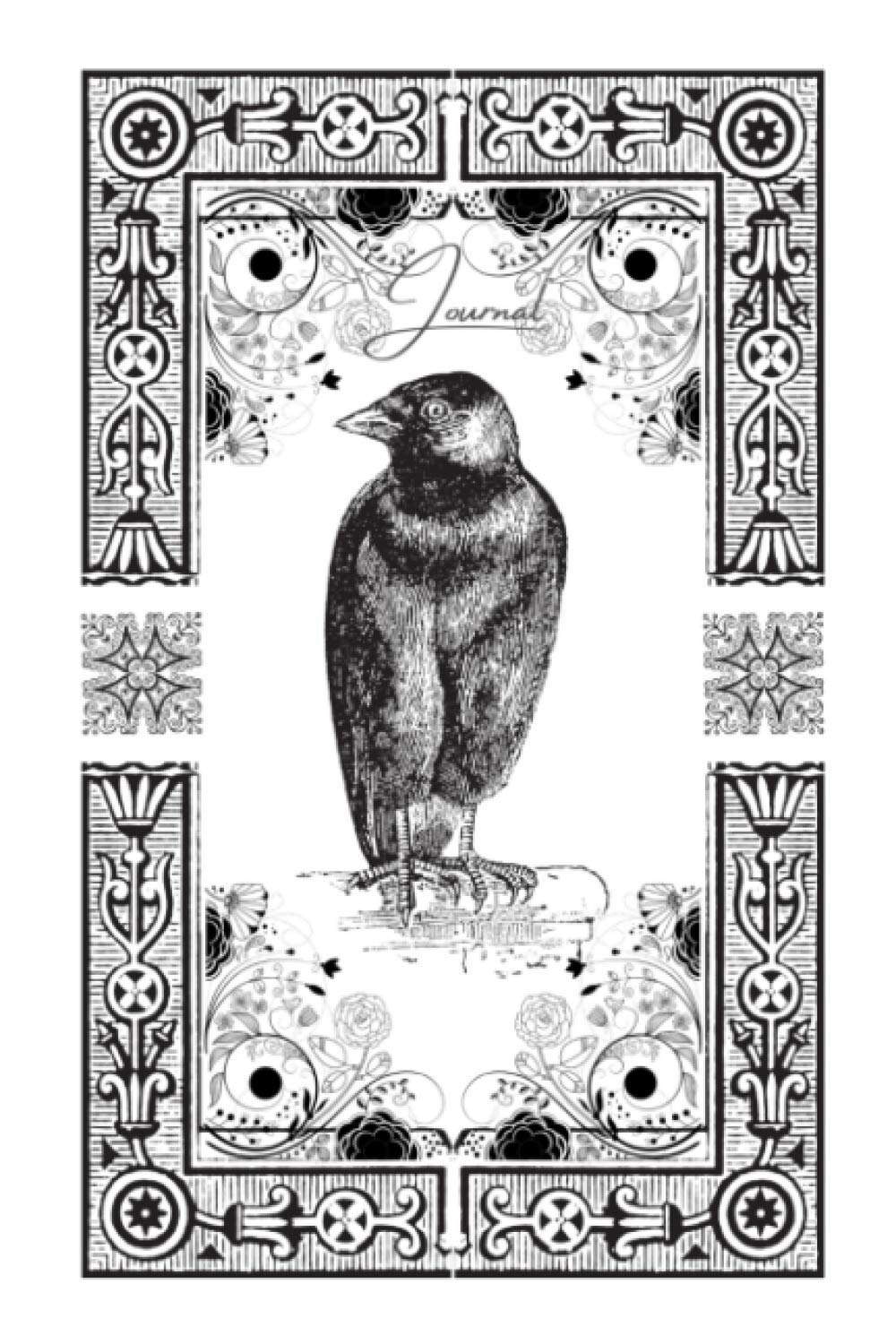 Journal: Gothic Raven Lined 100 page notebook 6x9 poster